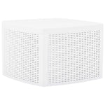 ZNTS Side Table White 54x54x36.5 cm Plastic 48774