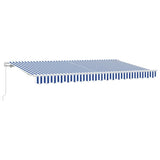 Retractable Awning Blue 350 x 200 cm Fabric 3329621