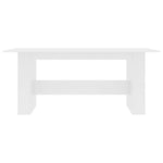 ZNTS Dining Table White 180x90x76 cm Engineered Wood 800468