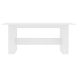 ZNTS Dining Table White 180x90x76 cm Engineered Wood 800468