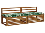 2-Piece Bench Cushions SOEST 2 pcs 100% Polyester Leaf Pattern 949881