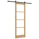 Sliding Door ORKDAL Natural and Black 78 x 232 cm 3331827