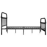 Bed Frame without Mattress with Headboard Black 140x200 cm Metal 284501