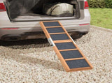 Dog Ramp Grey 120x30 cm Solid Wood Fir 172419