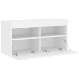 TV Wall Cabinet with LED Lights White 80x30x40 cm 837197