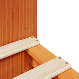 Bookcase Bed without Mattress Wax Brown 150x200 cm King Size Solid Wood 3323880