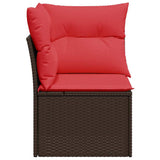 Garden Sofa with Cushion Brown 62 x 62 x 69 cm Poly rattan 366239