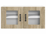 Wall Glass Cabinet PORTO 2 pcs Sonoma Oak 60 x 31 x 40 cm 885320