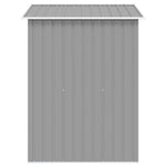 Garden Storage Shed Grey Metal 204x132x186 cm 42983