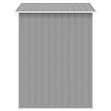 Garden Storage Shed Grey Metal 204x132x186 cm 42983
