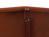 Fire Pit Brown 100 x 100 x 28 cm Weathering Steel 858999