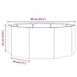 Planter Olive Green 90 x 90 x 35 cm Steel 883734