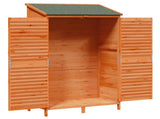 Garden Shed with Roof Brown 106 x 56 x 176.5 cm Solid Fir Wood 42033467