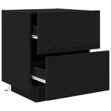 Bedside Cabinet Black Oak 45 x 40 x 55 cm Engineered Wood 863061