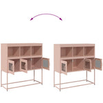 ZNTS Sideboard Pink 100.5x39x107 cm Cold-rolled Steel 853417