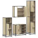 4 Piece Bathroom Furniture Set Sonoma Oak Engineered Wood 3301206