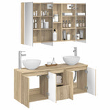 Bathroom Cabinet Set 4 pcs Sonoma Oak Engineered Wood 3406345