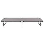 Folding Sun Lounger Grey Steel 47757