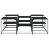 Coffee Table Black 121x121x40 cm Engineered Wood 839068