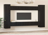 TV Cabinet Set Wall-mounted 10 pcs Black Oak 30.5 x 30 x 90 cm 3393229