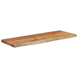 Wall Shelf 70x30x2.5 cm Rectangular Solid Wood Acacia Live Edge 370237
