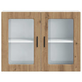 Kitchen Wall Cabinet with Glass Door Porto Artisan Oak 854096