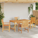 Garden Dining Set 5 pcs Brown 150 x 90 x 74 cm 3154106