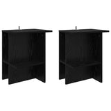 Coffee Table 2 pcs Black Oak 40 x 30 x 49 cm Engineered Wood 8001066