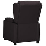Recliner Chair Black Faux Leather 339068