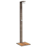 Outdoor Shower Grey 50x55x224 cm Poly Rattan and Acacia Wood 368207