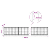 Gabion with 3.5 mm Wire and 10x10 cm Mesh 900x30x50 cm 3463188