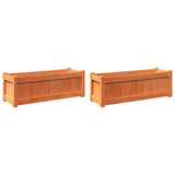 Garden Planters 2 pcs Wax Brown Solid Wood Pine 837454