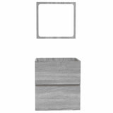 Bathroom Cabinet with Mirror Grey Sonoma Engineered Wood 820473