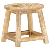 Hand-painted Stool 38x38x35 cm Solid Mango Wood 287445