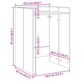 Wash Machine Cabinet White 67.5 x 62 x 97 cm Engineered wood 8006808