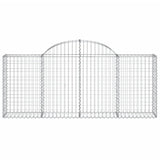 Arched Gabion Baskets 5 pcs 200x30x80/100 cm Galvanised Iron 3146092