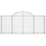 Arched Gabion Baskets 20 pcs 200x30x80/100 cm Galvanised Iron 3146104