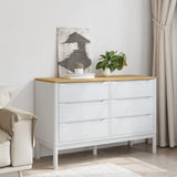 Chest of Drawers FLORO White Solid Wood Pine 374012