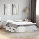 Bed Frame with Drawers without Mattress White 160x200 cm 3280643