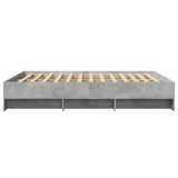 Bed Frame without Mattress Concrete Grey 150x200cm Engineered Wood 3295649