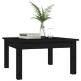 Coffee Table Black 55x55x30 cm Solid Wood Pine 814233
