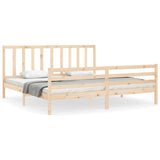 Bed Frame without Mattress 200x200 cm Solid Wood Pine 3193876