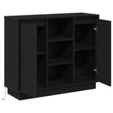 LED Sideboard Black Oak 90 x 32 x 75 cm Engineered Wood 869683