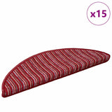 Self-adhesive Stair Mats 15 pcs Red 56 x 17 x 3 cm 42011441