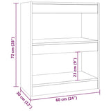 Book Cabinet Sonoma oak Engineered wood Medium Book Cabinet 811649