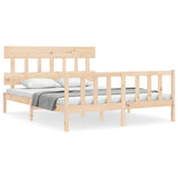 Bed Frame without Mattress King Size Solid Wood Pine 3193341