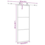 Sliding Door with Hardware Set Black 76x205 cm ESG Glass 3375781