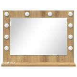 Vanity Mirror Rectangular Artisan Oak 60 x 45 x 18 cm 868316