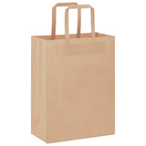 Paper Bags 250 pcs with Handles Brown 21x11x28 cm 4101811