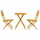 Bistro Set 3 pcs Mustard Steel 42002951